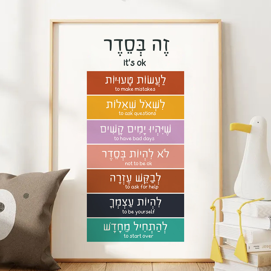 Photography Quotes - Hebrew English Inspirational Phrases Wall Art