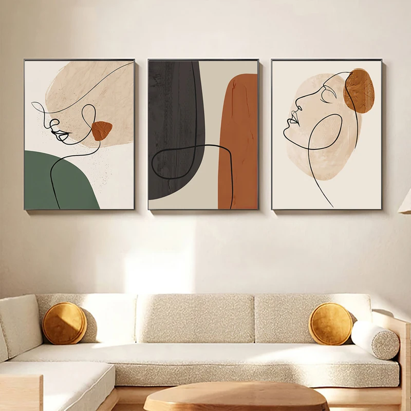Photography Geometry - Abstract Geometric Poster Matisse Face Line
