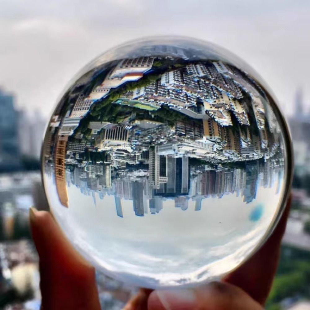Creative Round Crystal Glass B - Lens Ball Crystal ulasan dan harga