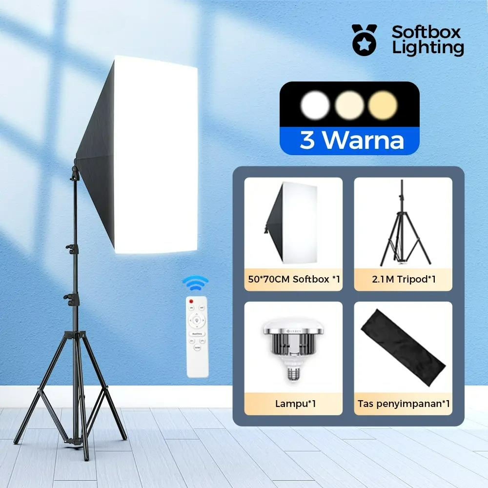 50x70cm Softbox 85W/155W Bulb  - Photography Bulb ulasan dan harga