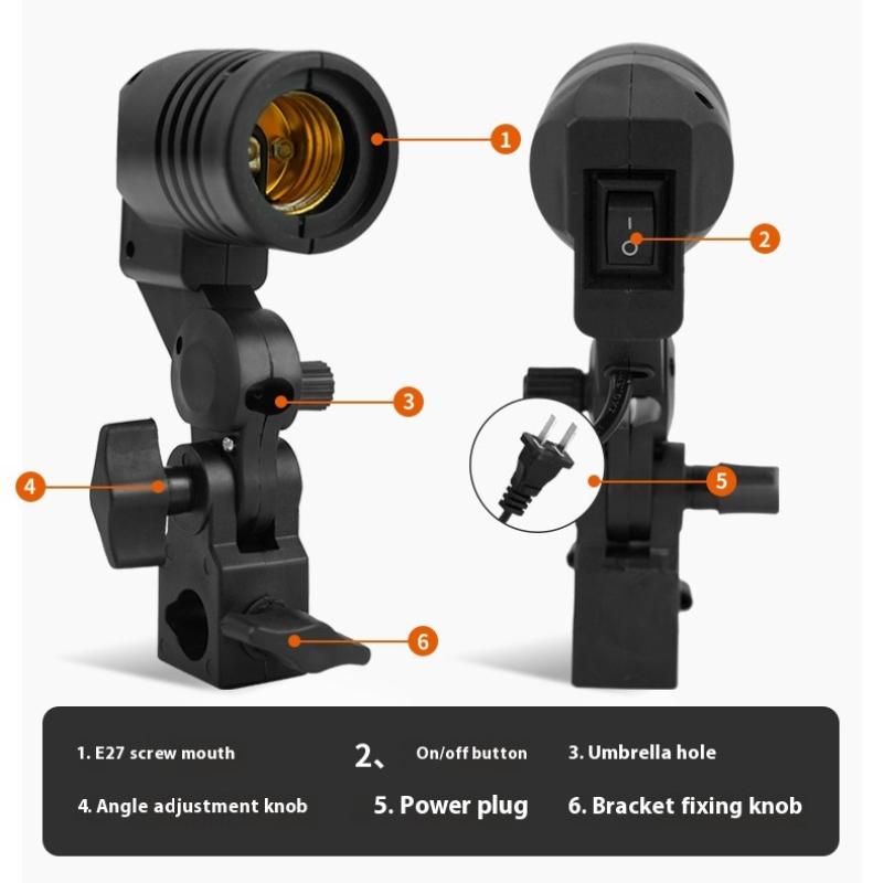Black 1.8M Cable Cord E27 Sock - Photography Bulb ulasan dan harga