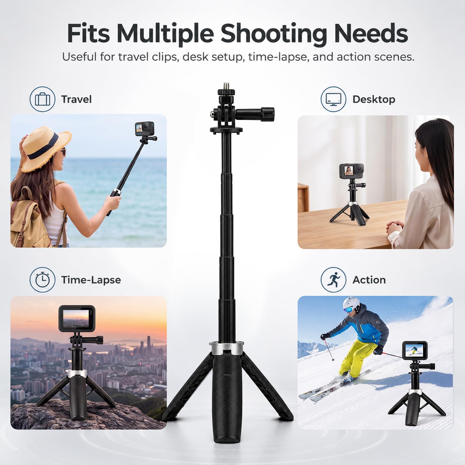 Mini Extendable Tripod Foldabl - Gopro Action Camera Hero 13 Black ulasan dan harga