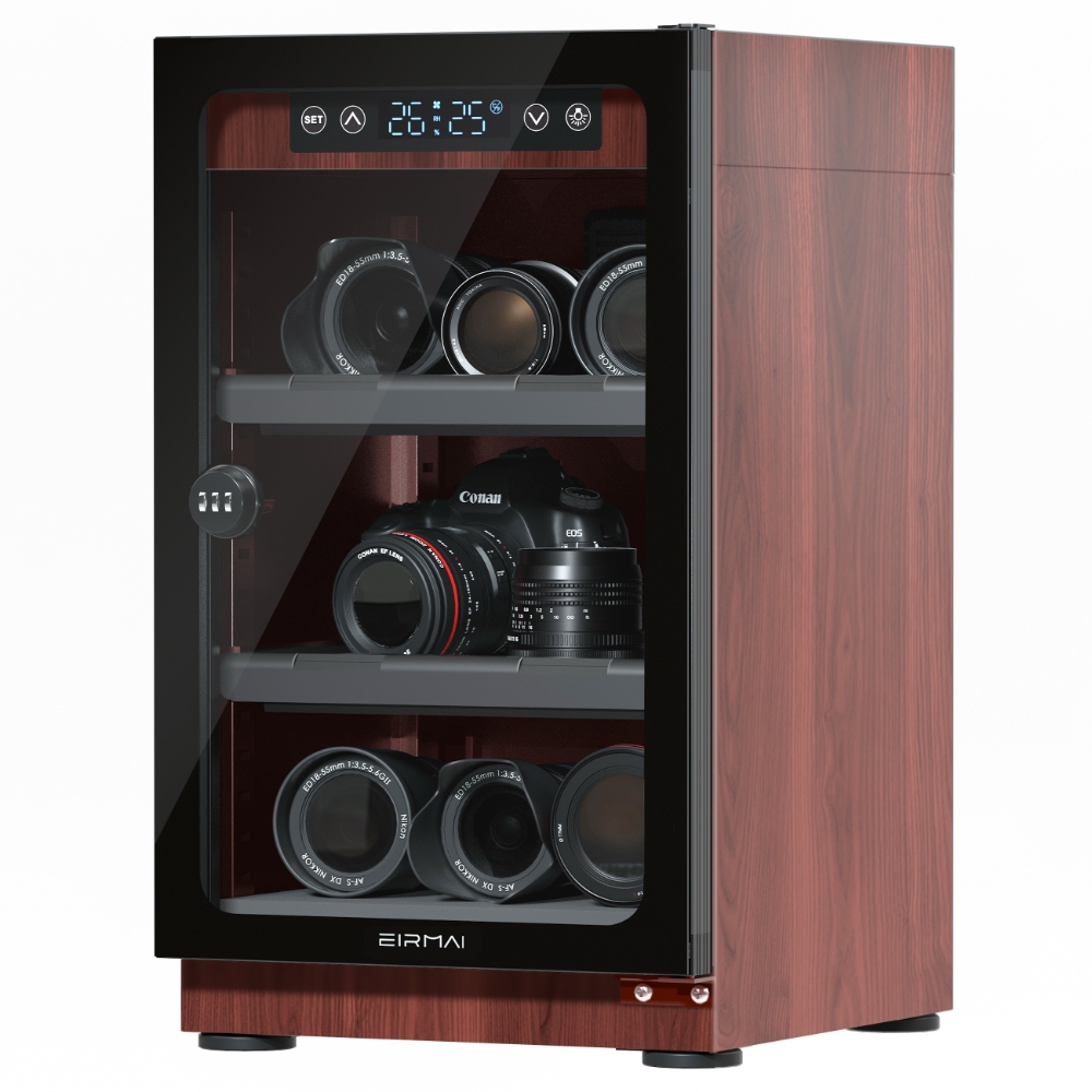 30l Wood Grain Style Electroni - Camera Dry Cabinet ulasan dan harga