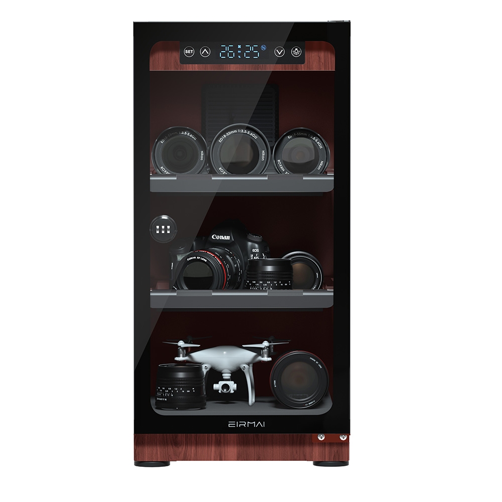 30l Wood Grain Style Electroni - Camera Dry Cabinet ulasan dan harga