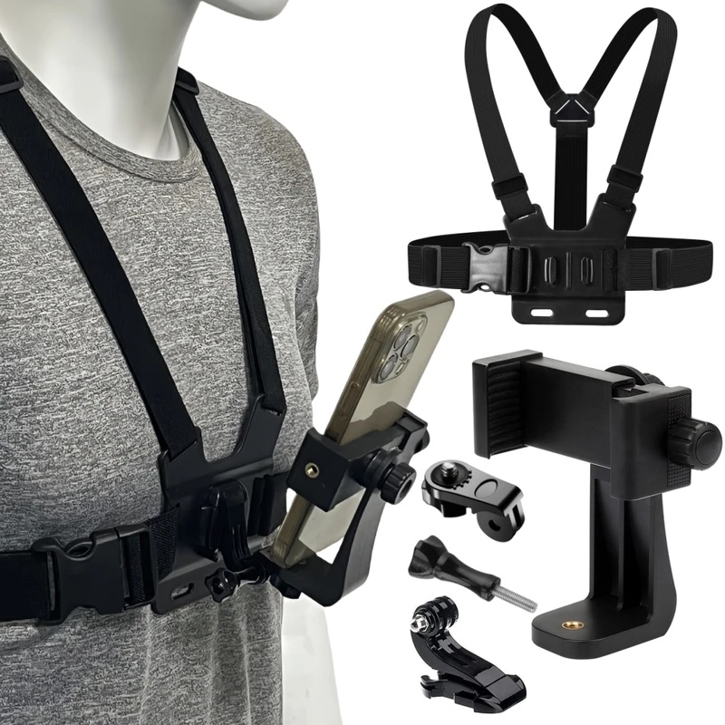 Phone Chest Strap Mount Belt f - Gopro Action Camera Hero 13 Black ulasan dan harga