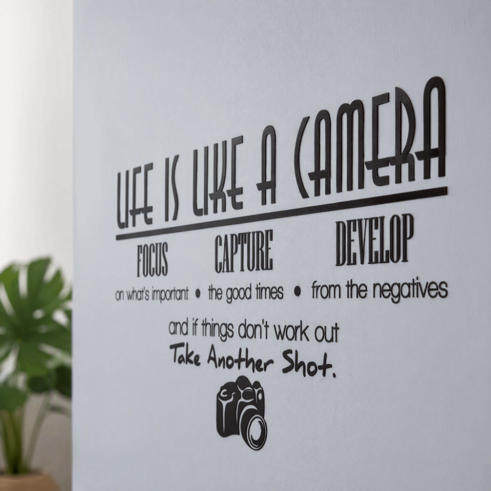 PVC Vinyl Wall Stickers 25x70c - Photography Quotes ulasan dan harga