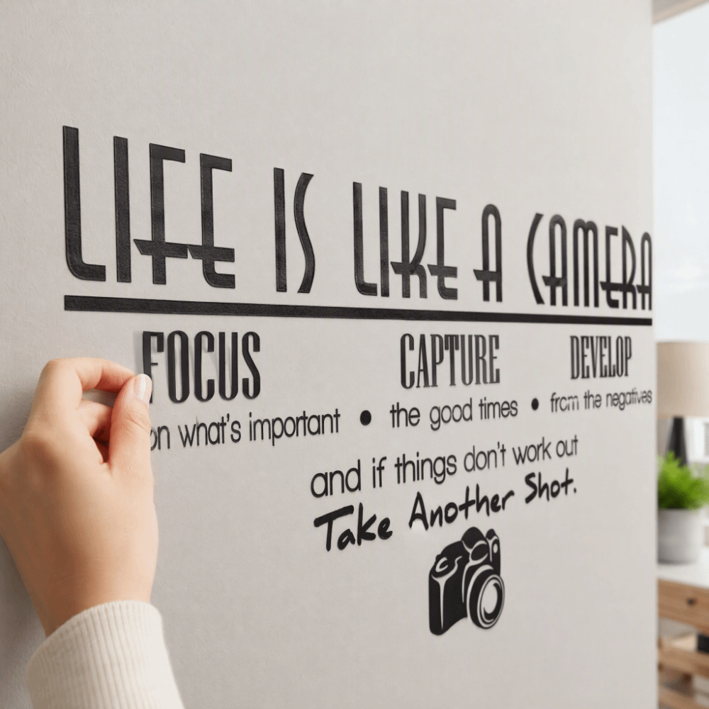 PVC Vinyl Wall Stickers 25x70c - Photography Quotes ulasan dan harga