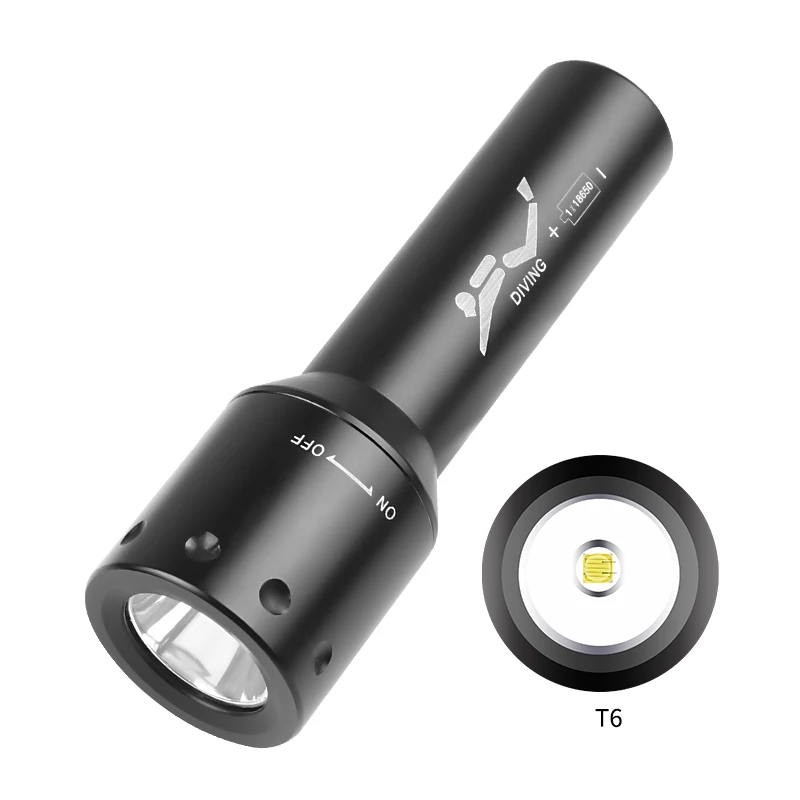 New T6 LED Diving Torch Long-R - Photography Bulb ulasan dan harga