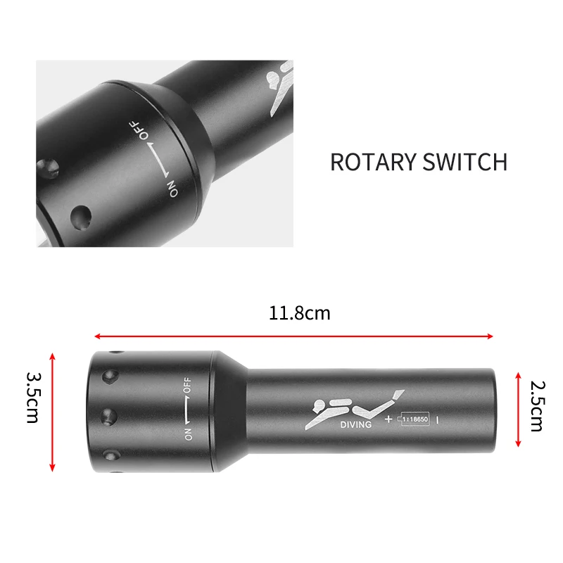 New T6 LED Diving Torch Long-R - Photography Bulb ulasan dan harga