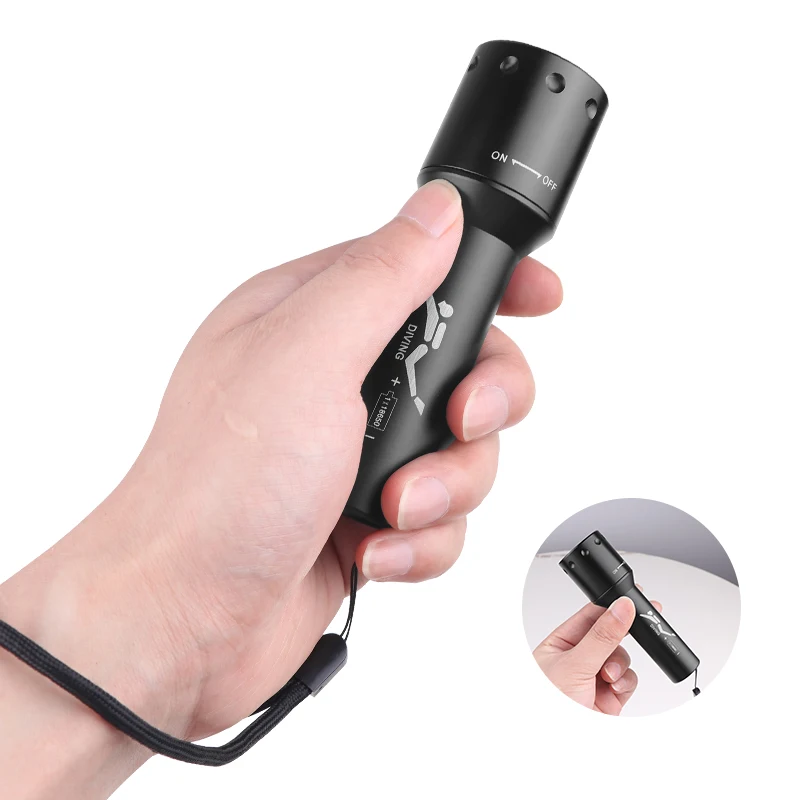 New T6 LED Diving Torch Long-R - Photography Bulb ulasan dan harga