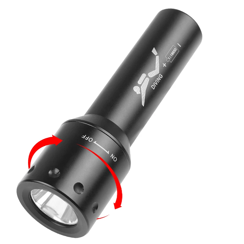 New T6 LED Diving Torch Long-R - Photography Bulb ulasan dan harga