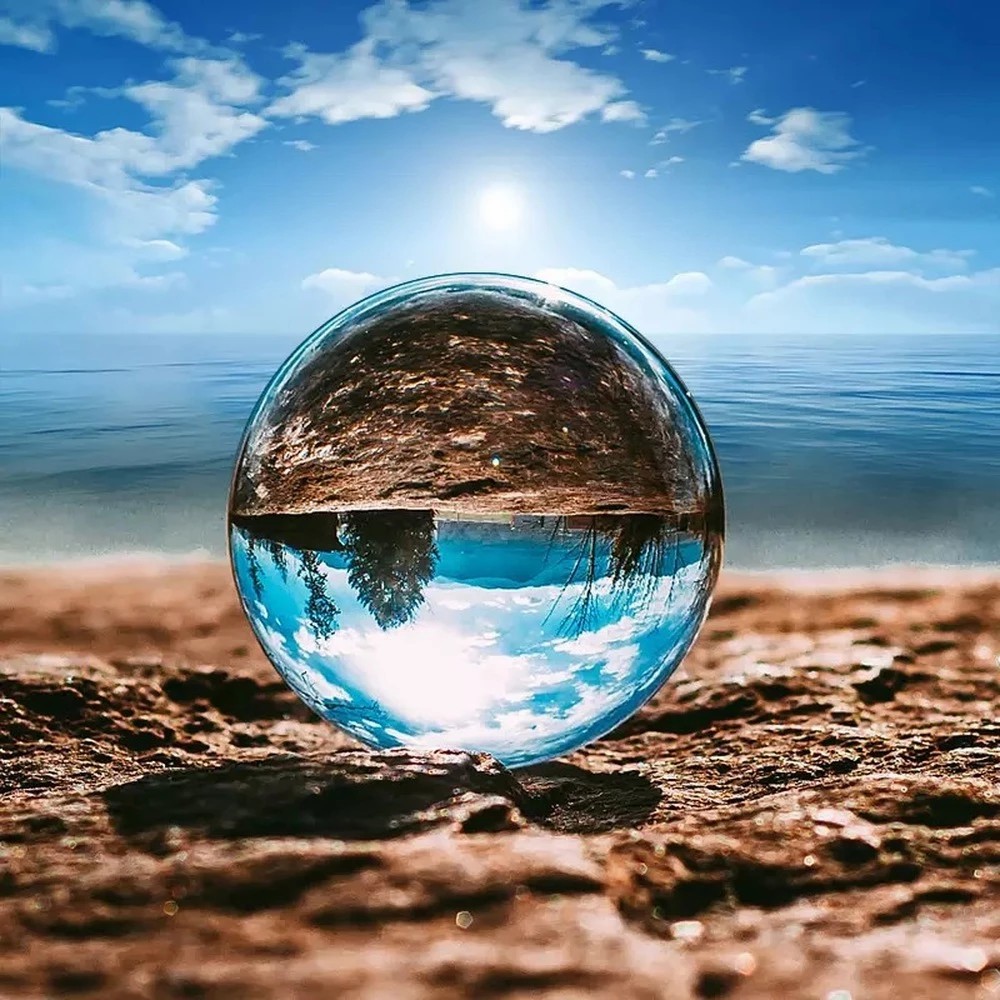 Clear Lens Globe Crystal Glass - Lens Ball Crystal ulasan dan harga