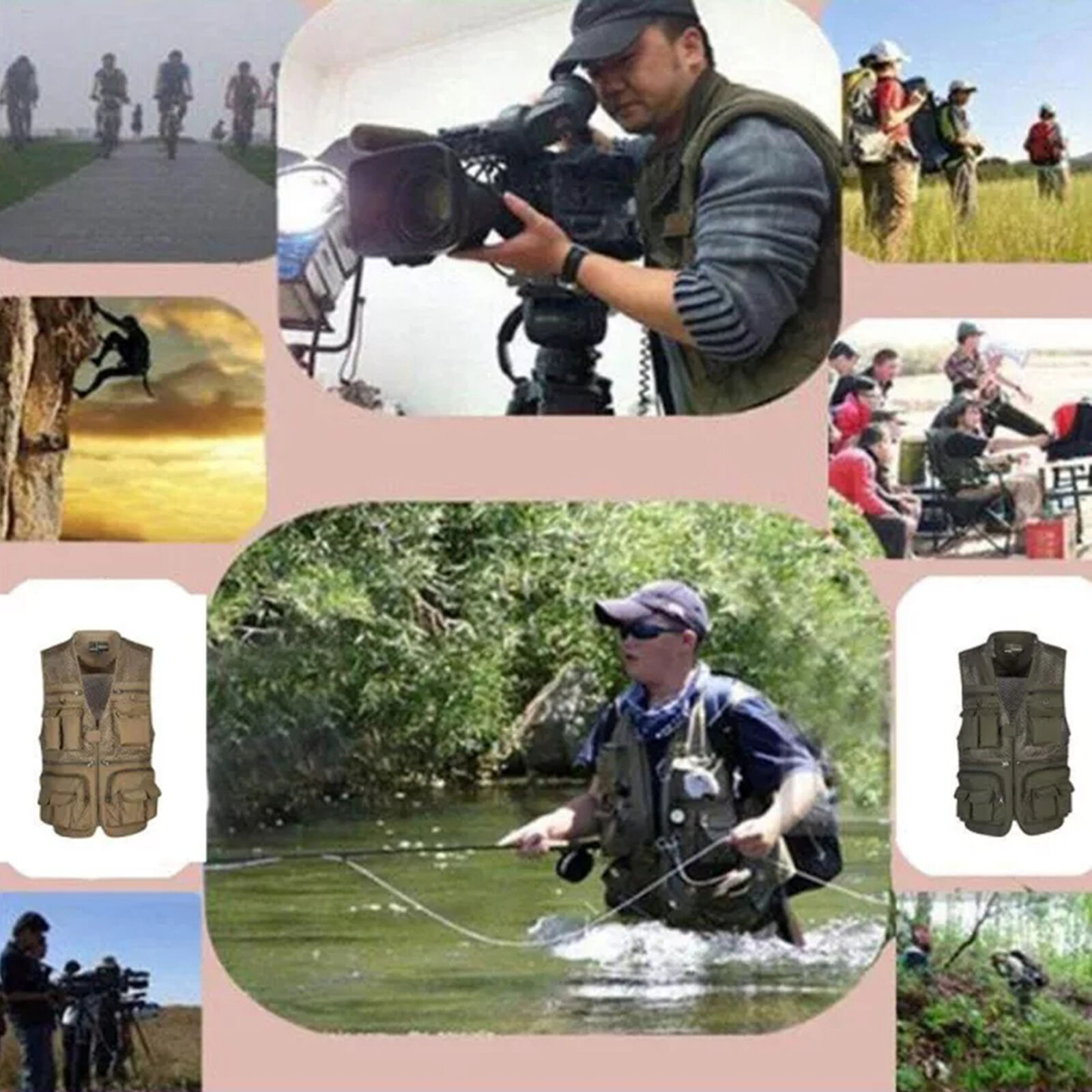 Summer Men Tactical Hiking Fis - Photography Jacket ulasan dan harga